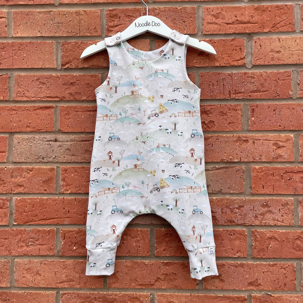 Down on the Farm Romper/Dungarees